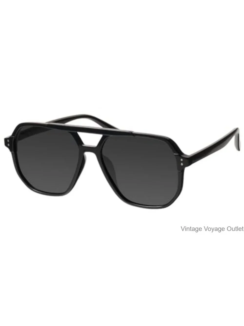 Oversized Polarized Aviator Sunglasses, UV Protection, Geometric Frame